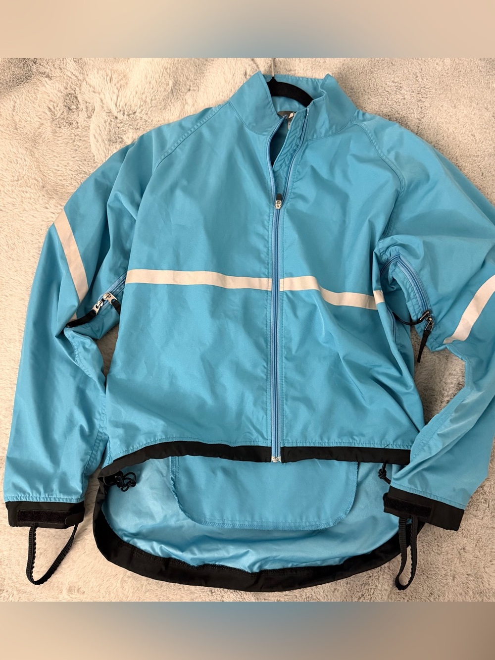 MEC Mountain Equipment Co-Op Vintage Cycling Windbreaker Jacket Blue Women's S